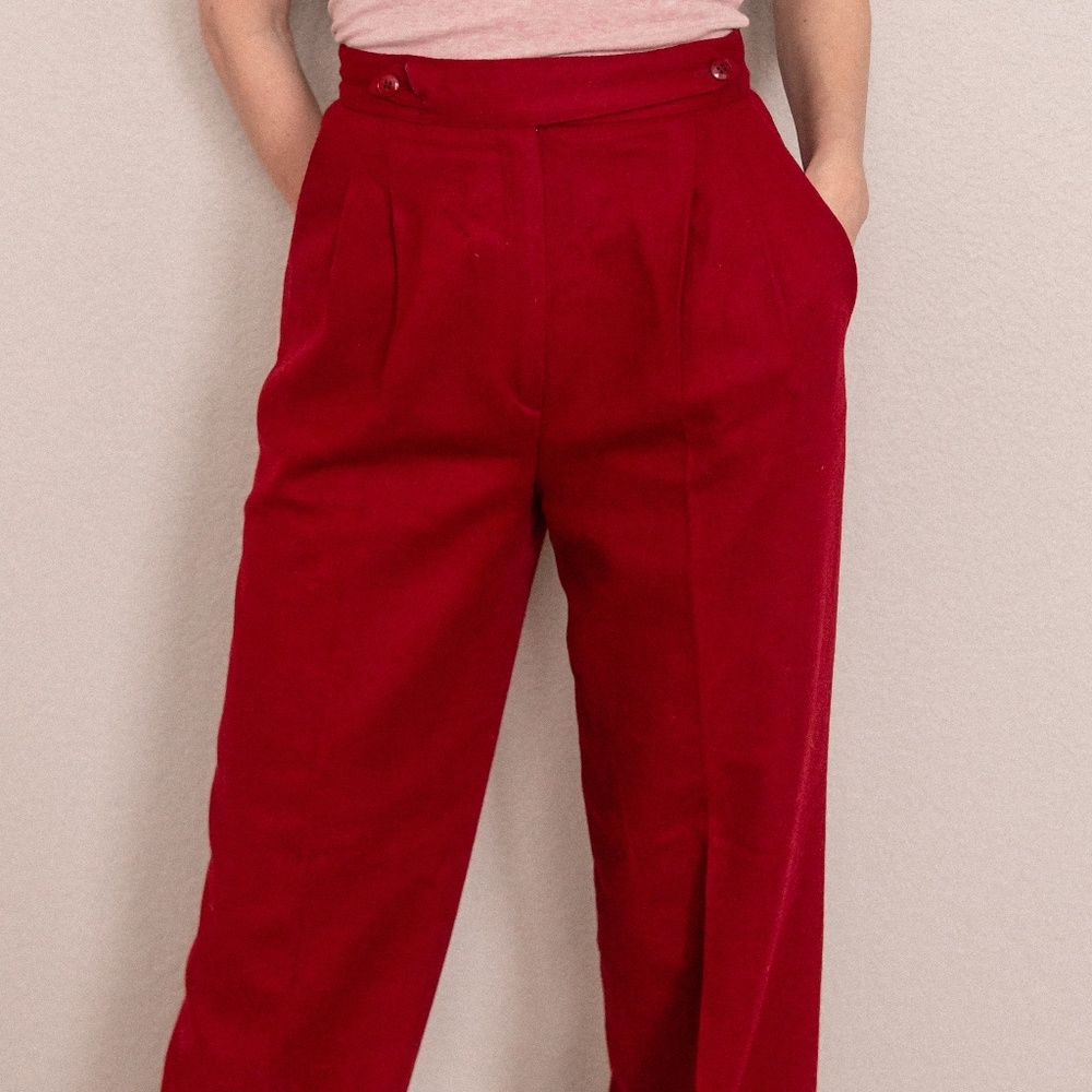 VINTAGE Red Wool Pants